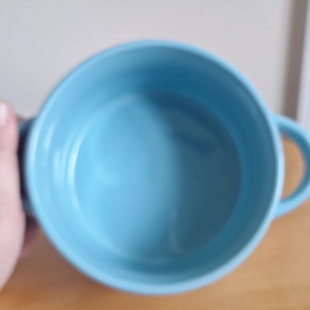 🎁Blue Ceramic Soup Bowl with Handles Free With $40 Purchase